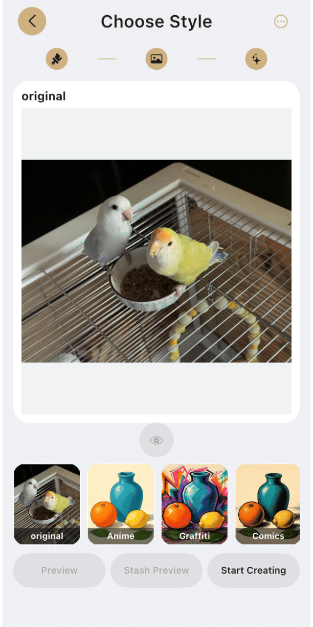 Transform a reference image into a playful visual style in Flowlines
