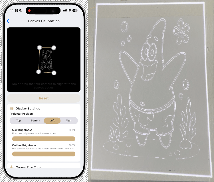 Adjust the canvas: App + canvas alignment GIF